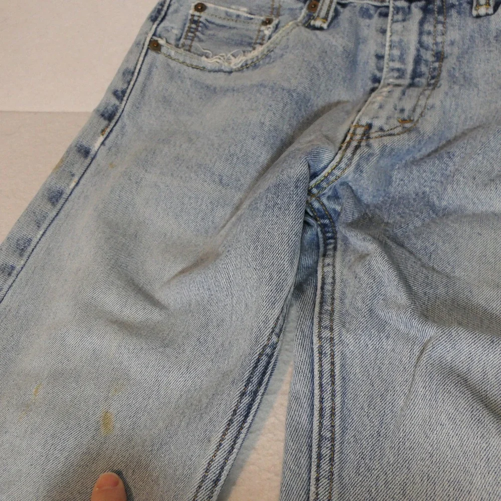 Levi's Mens 505 Jeans 30x32 Blue Distressed Grunge Workwear Rugged Heritage Alt